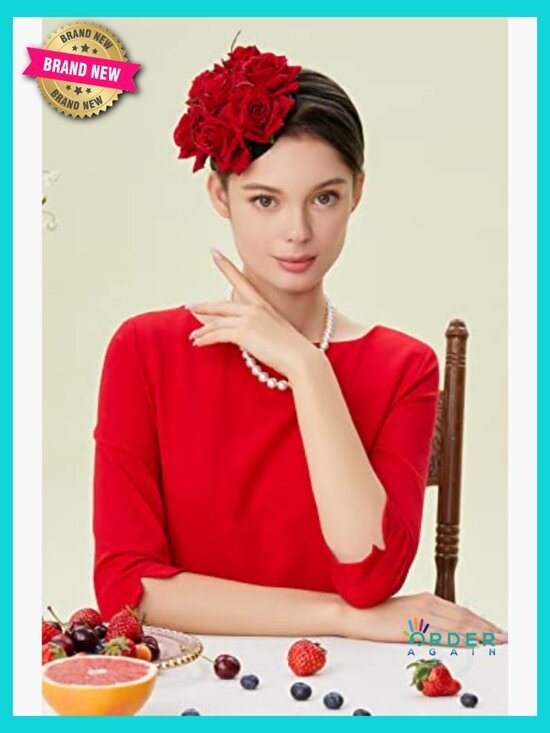 Feather Fascinator Headpiece Elegant Wedding Tea Party Special Occasion Hair main image 4